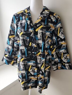 IC by Connie K abstract Abstract jacket XXL ART TO WEAR NWOT